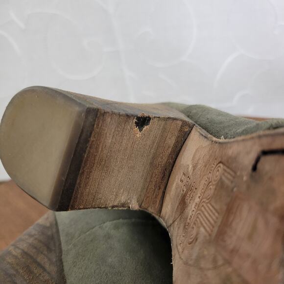 Belle By Sigerson Morrison Women's Boots 8.5 Gray Suede Ankle Heeled Booties - Picture 7 of 10